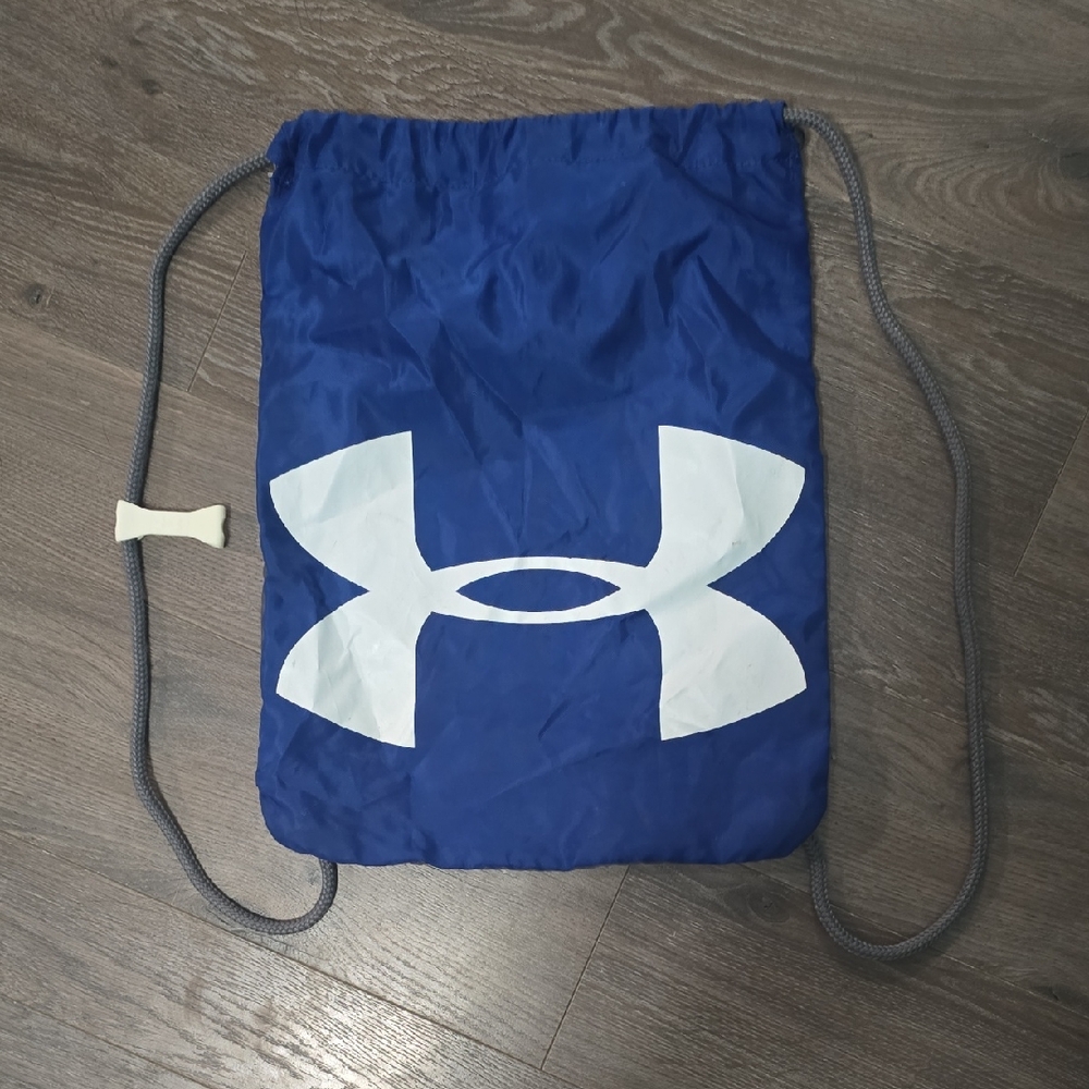 Under Armour Blue and White Drawstring Backpack